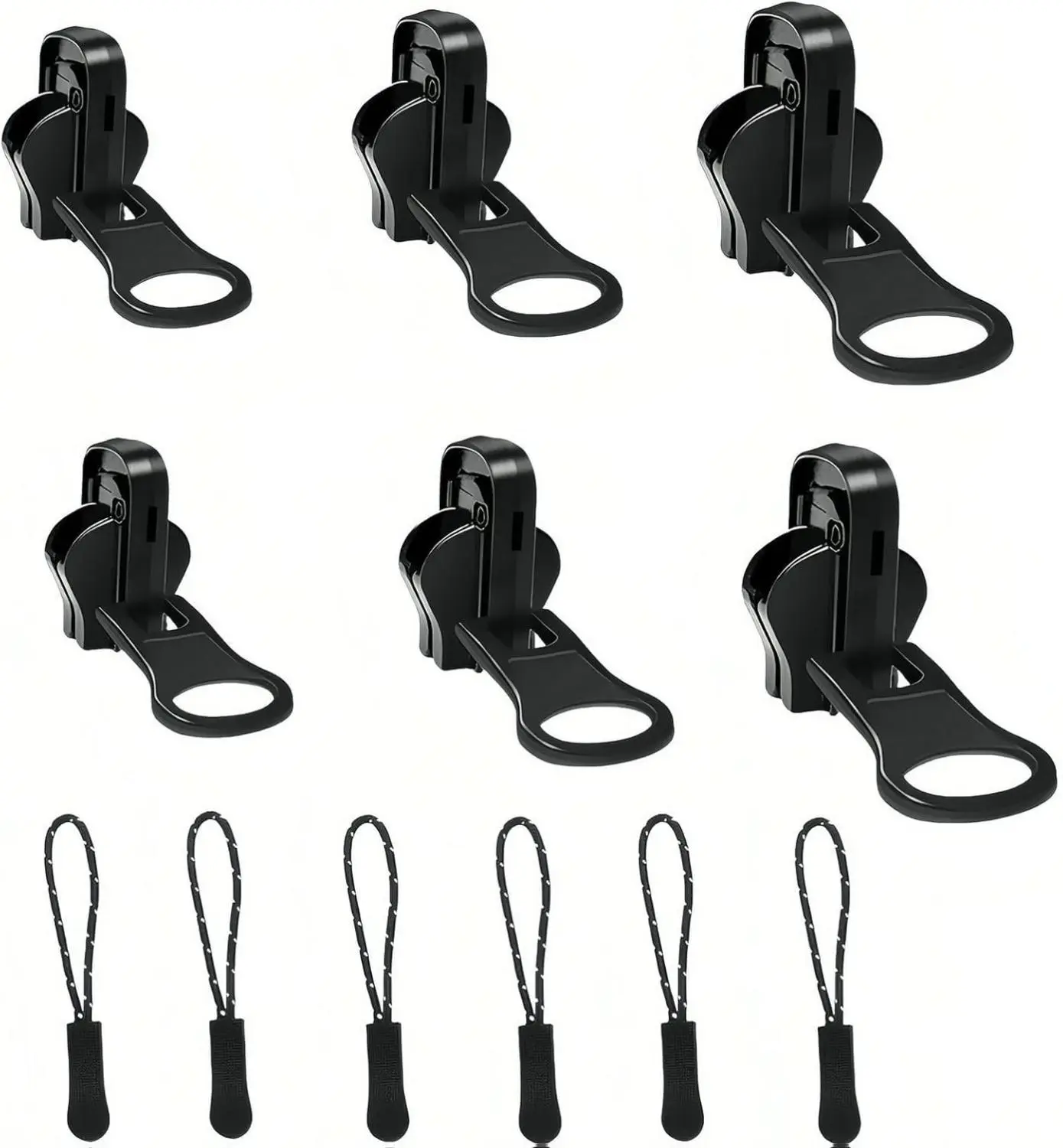 Universal Zipper Repair Kit - 3-Size Double-Sided Zippers Slider Replacement with Zipper Pull for Jackets, Luggage, Backpacks & Outdoor Gear | No-Sew Installation
