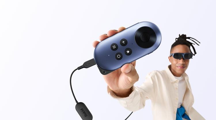 Rokid Joy Pack (AR Max Glasses & Station), Play While Charging, Smart Glasses with Google Play, 360" Micro-OLED Display, Compatible with Steam Deck