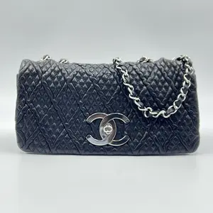 Pre-owned CHANEL Leather Shoulder Bags Small Astrakan Flap Bag