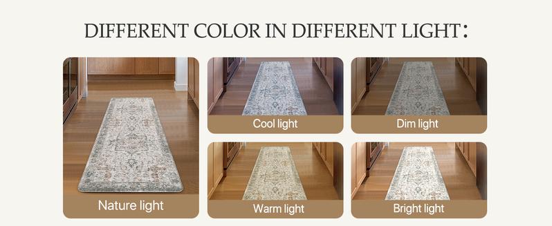 GENIMO Kitchen Mats for Floor 2PCs, Washable Anti-Fatigue Mat for Cushioned, Waterproof Kitchen Runner, Pet Friendly Rug Comfy Rug, Non Slip Ergonomic Comfort Standing Mat for Home, Runner, Office, Sink, Laundry