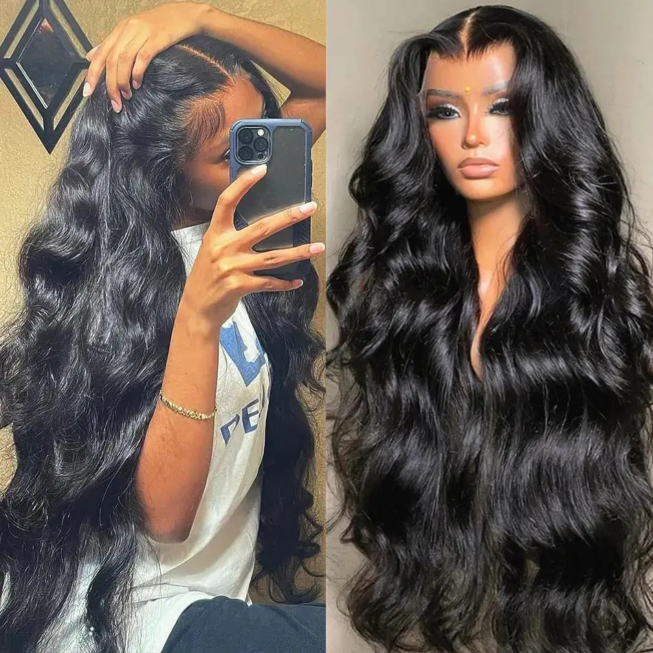 Tuneful HD Transparent 13x6 Lace Front Hair Wigs P4/27 Highlight Pre Plucked Body Wave Human Hair Wig 180% Density 99j Lace Frontal Wigs For Women