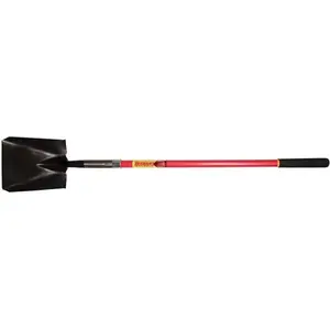 Union Tools 44000 Square Point RazorBack Transfer Shovel, Fiberglass Handle 48"L