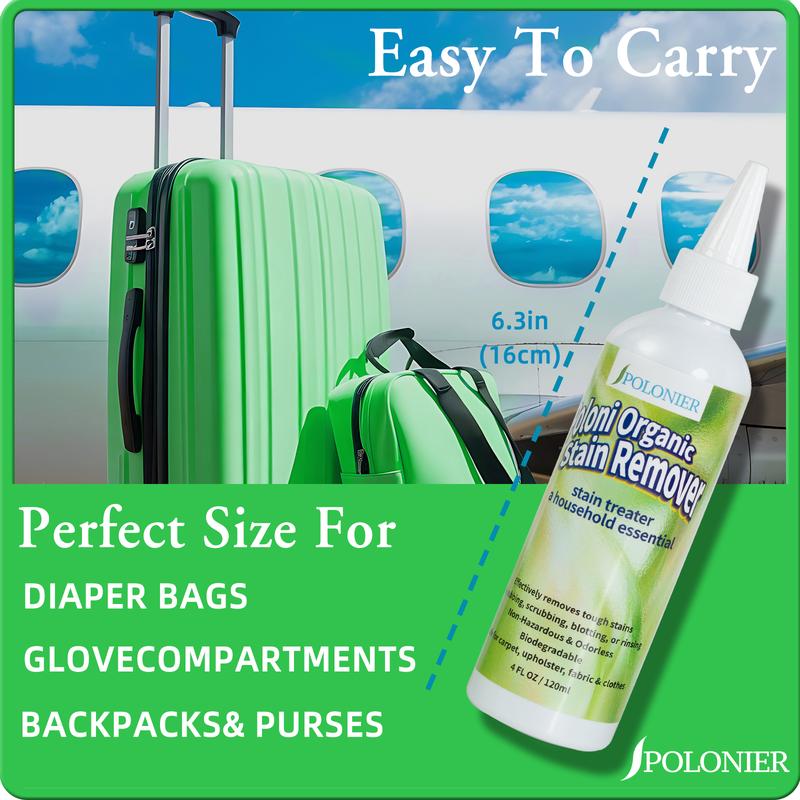 Poloni Powerful Stain Remover Liquid Fast Acting No Scrub Formula Removes Tough Stains Pet Urine Red Wine Coffee Food Grass Dirt Safe For Fabrics And Clothes Non Toxic Biodegradable Odor Eliminator Safe For Kids And Pets