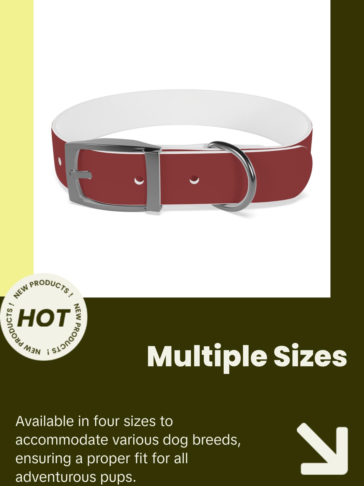 Classic Red Waterproof Dog Collar