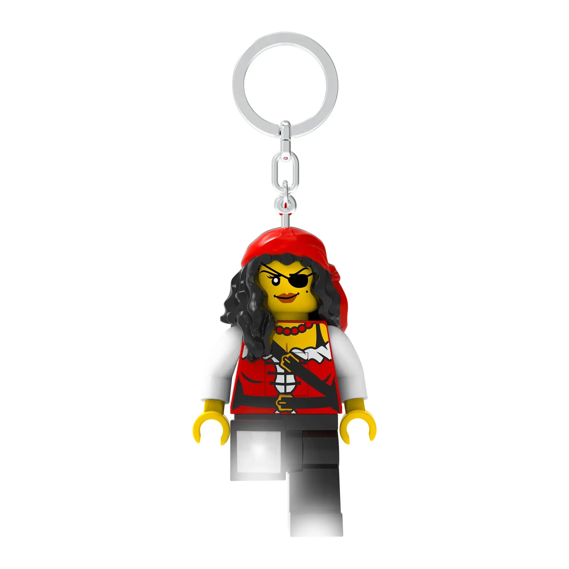 LEGO Keychain Light - Pirate Princess (KE193H) 3 Inches Tall 175% Scale LED Light Up Key Ring Posable Figure