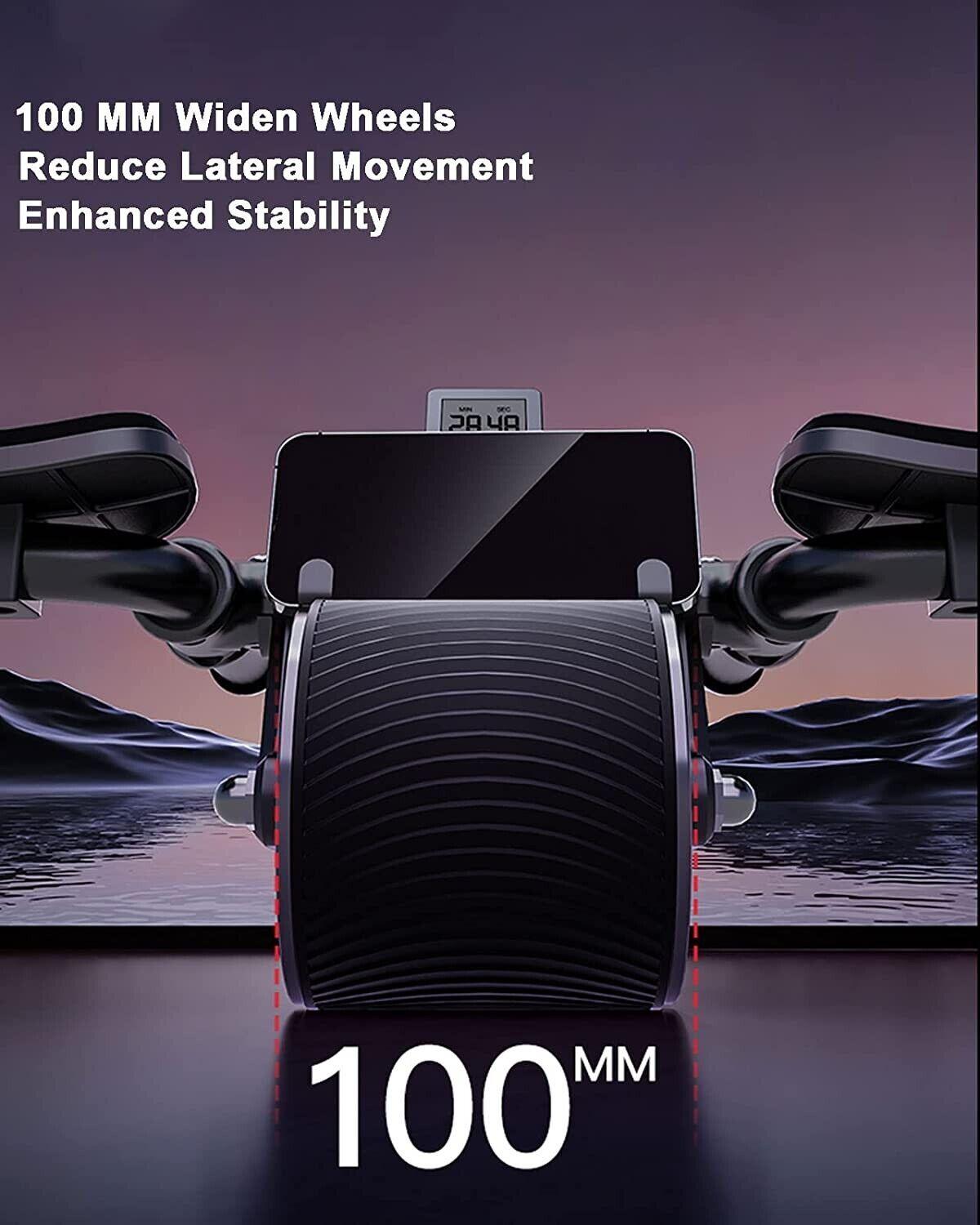 ab roller wheel   workout Abdominal Fitness Wheel for Core Muscles Training Automatic Rebound Ab Roller with Timer