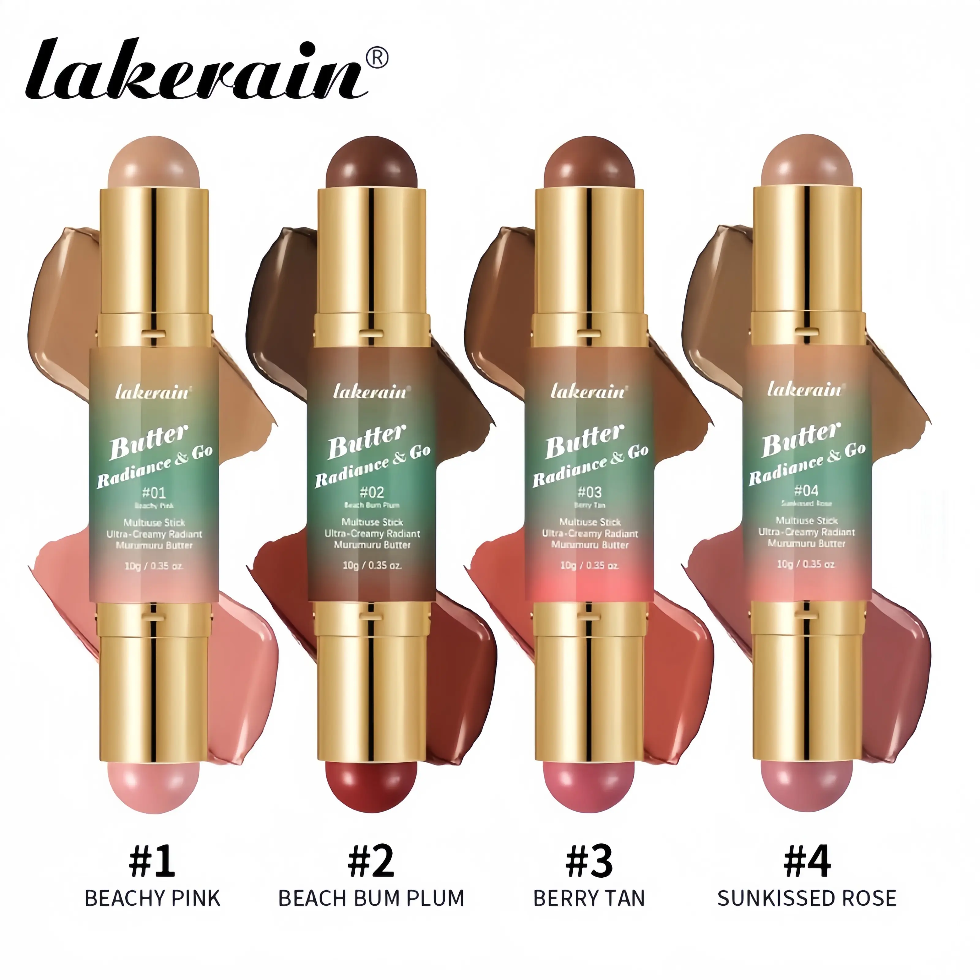 Double-Head Butter Blush Stick, 2-in-1 Creamy Silky Bronzer & Blush for Face, Eyes & Lips, Buildable, Blendable & Multi-Purpose Makeup for Contouring, Highlighting & Natural Glow, Facial Makeup, Cosmetic Product, Beauty Cosmetics, Cosmetics Products