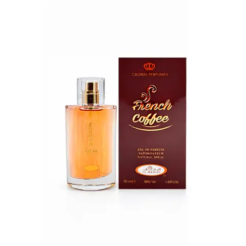 Al Rehab French Coffee Unisex Eau de Parfum - Aromatic Unisex Gourmet Coffee Liquid Fragrance, Caramel & Vanilla Perfumes for Adults, Long-Lasting Natural Spray with Cinnamon, Cocoa, 1.65 fl oz, Boxed, 60-Month Shelf Life, Beauty Product