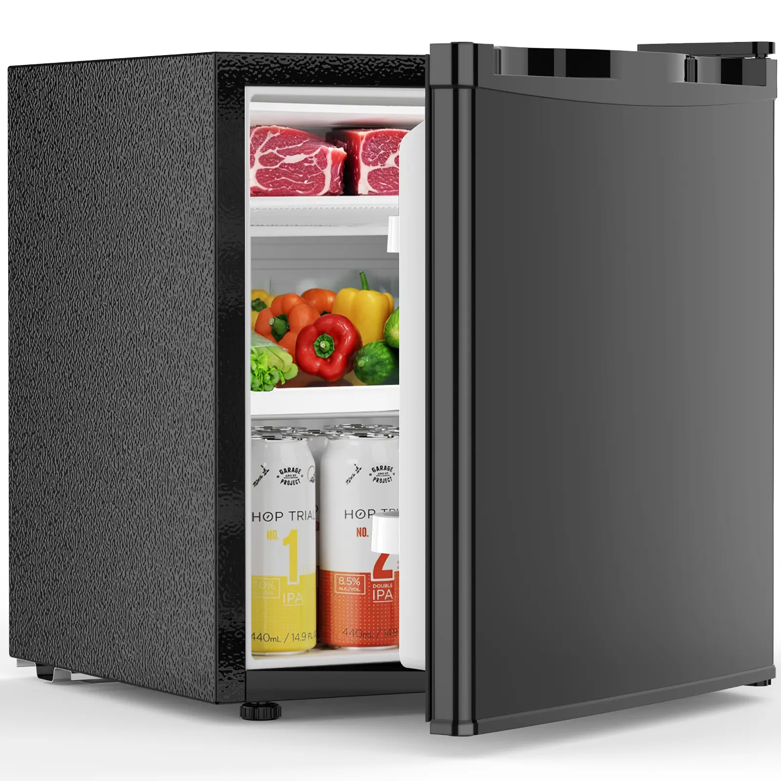COWSAR Portable Mini Fridge with Freezer - 1.6/2.6 Cu.ft College-Sized Freezers, Compact Single Reversible Door, Adjustable Thermostat, Ultra Quiet, Low Energy Consumption Cold Storage for Dorm, Office, Portable Fridge, Apartment