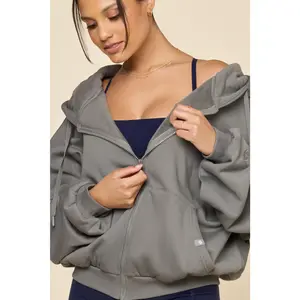 Zip Cloud Hoodie - Smoke