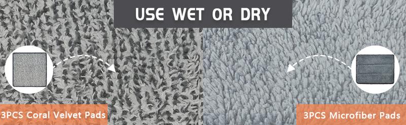 【Black Friday】Baseboard Cleaner Tool With Long Handle Wall Cleaner Mop With Extendable Handle 6 Reusable Mop Pads Duster Cleaning Tools For Baseboard Floor Door Molding Skirting Board Ceiling Wall Window Tile Adjustable,Christmas Gift