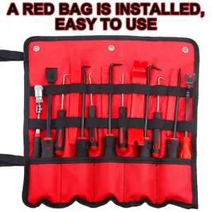 15Pcs Precision Pick & Hook and Trim Removal Tool Set with Scraper and Magnetic Telescoping Tool Kit for Remove Automotive Electronics Maintenance Hoses Gasket Hand Pick Up Tools