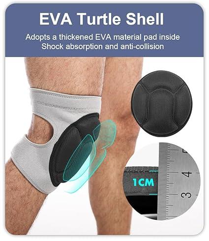 Ollas Adult Knee Pads for Gardening, Anti-Slip Collision Avoidance Kneepads with Thick EVA Foam, for House Cleaning, Construction Work, Volleyball, Football Dance Knee Sleeve, 1 Pair (Black)