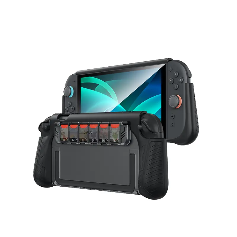 Jemdo All-in-1 Protective Shell for Nintendo Switch 2, Dock-Compatible Gaming Accessory with Game Card Storage & Console Handle Protection