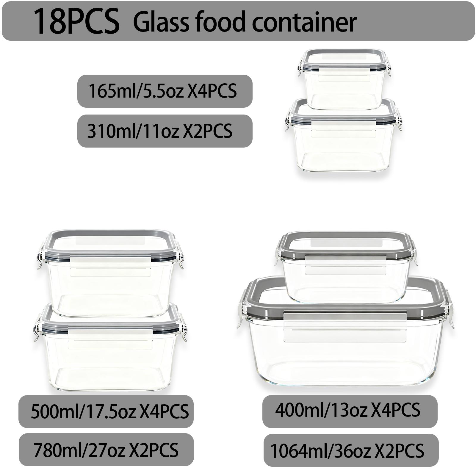 12pc Borosilicate Glass Storage Containers with Lids | 12 Airtight/Freezer Safe Food Storage Containers for Pantry and Kitchen | Meal Prep Container for Lunch | Glass Tupperware Set TikTokShopBlackFriday