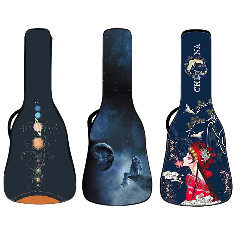 41inch Acoustic Guitar Bag 20mm Thick Padding, Unique Pattern, Backpack,Guitar accessories