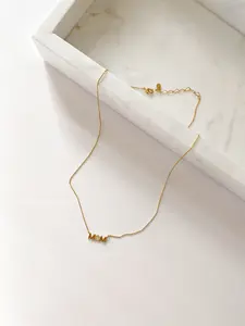 MOM Charm 14K Gold Necklace