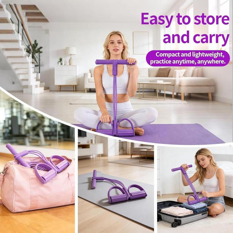 Fashion Puller Exercise, 8 Tube Pedal Resistance Device,  Adjustable Pedal Resistance Device Pedal Resistance Band with Handle Home Gym Strength Training Equipment for Women leg stretch rope exercise