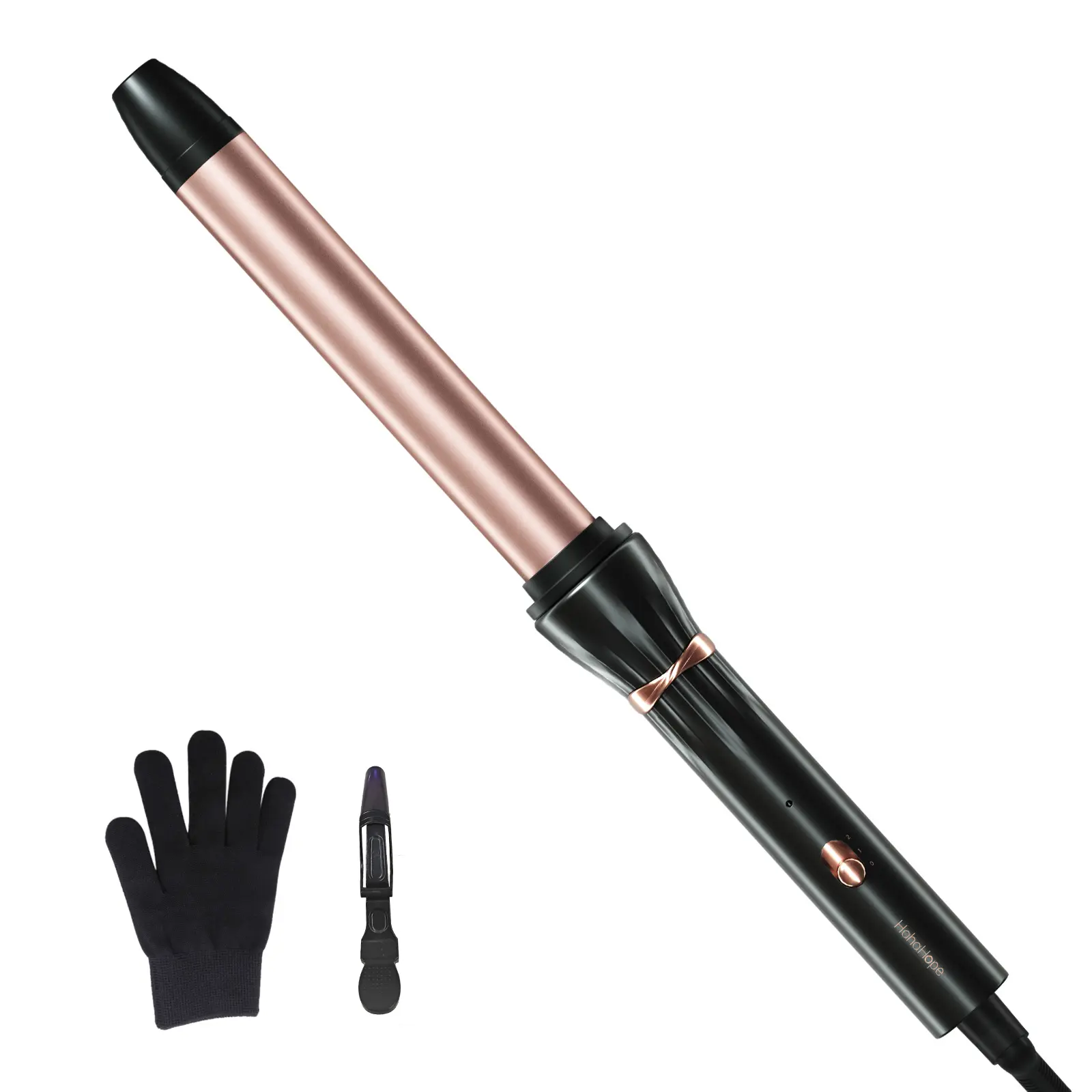 HAHAHOPE 1 Inch Ceramic Curling Wand for Loose Waves, Extra Long Barrel Styler with 2 Heat Settings & Dual Voltage for Medium to Long Hair For Curls Rotary Curl Wand,back to school,back to school haul