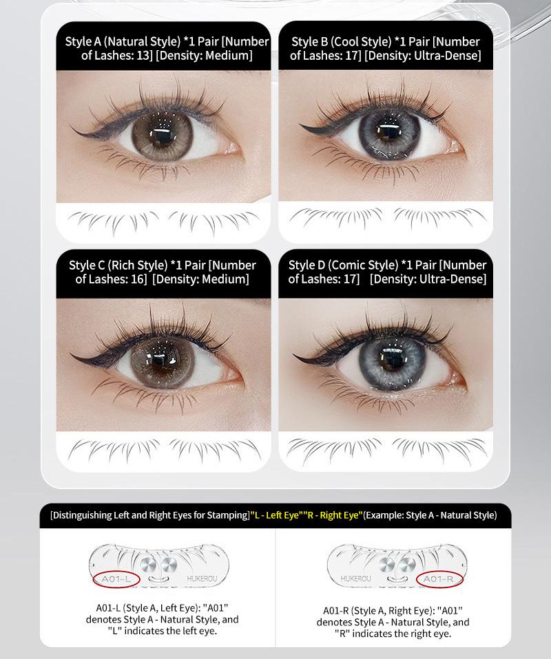 [Valentine Exclusive] Lower Eyelash Stamp 11-Piece Makeup Set – Glue-Free Long-Lasting Smudge-Proof, Water-Proof Ink, Eyeliner-Like Finish, Compact Design, Easy Application for Natural Look, Beginner Essential Cosmetics