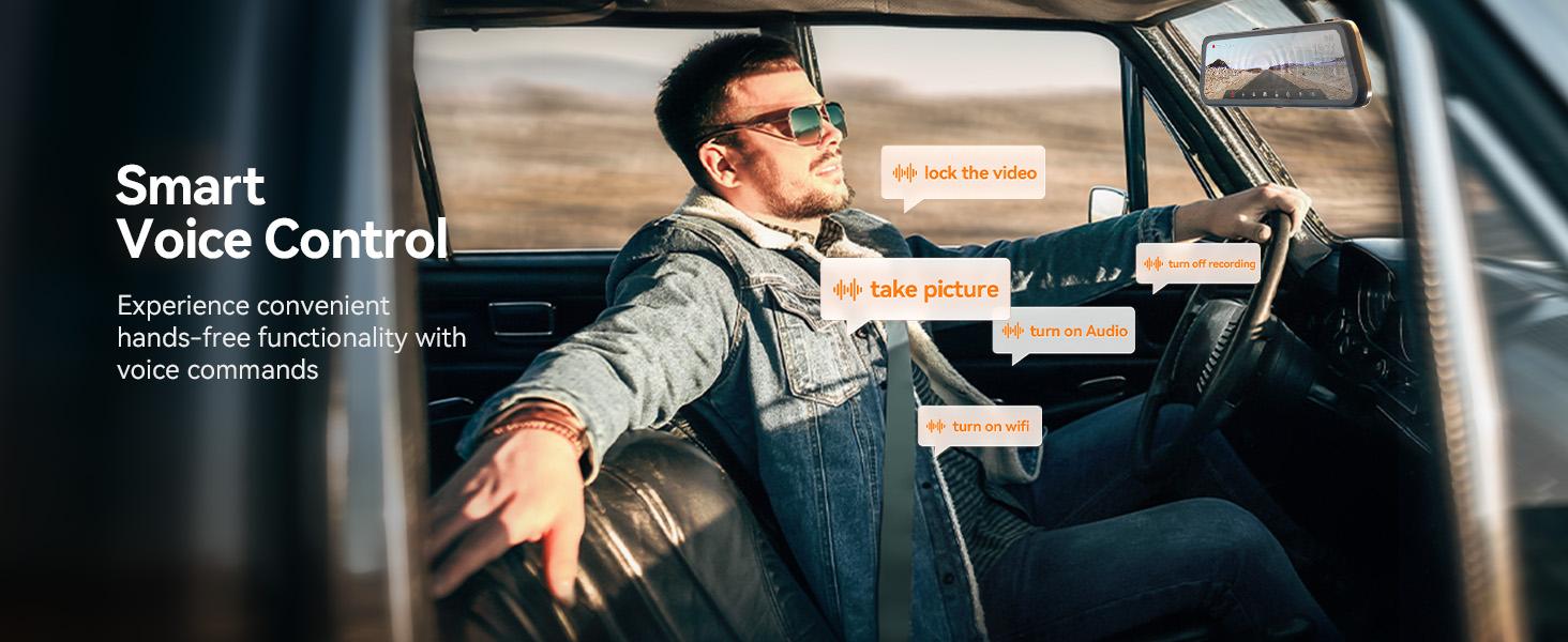 WOLFBOX G900 PRO Mirror Dash Cam with STARVIS 2 IMX678 128GB Card 5.8GHz WiFi 4K Front 2.5K Rear Video TikTokShopHolidayHaul Dashcam for Cars