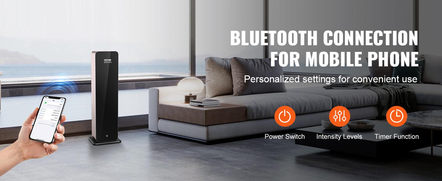 VEVOR Scent Air Machine, TikTokShopBlackFriday, 950ml Bluetooth Smart Cold Air Diffuser, 3000sq.ft Waterless Essential Oil Scent Air Diffuser, Floor Standing Aromatherapy Machine for Large Room, Office, No complimentary incense