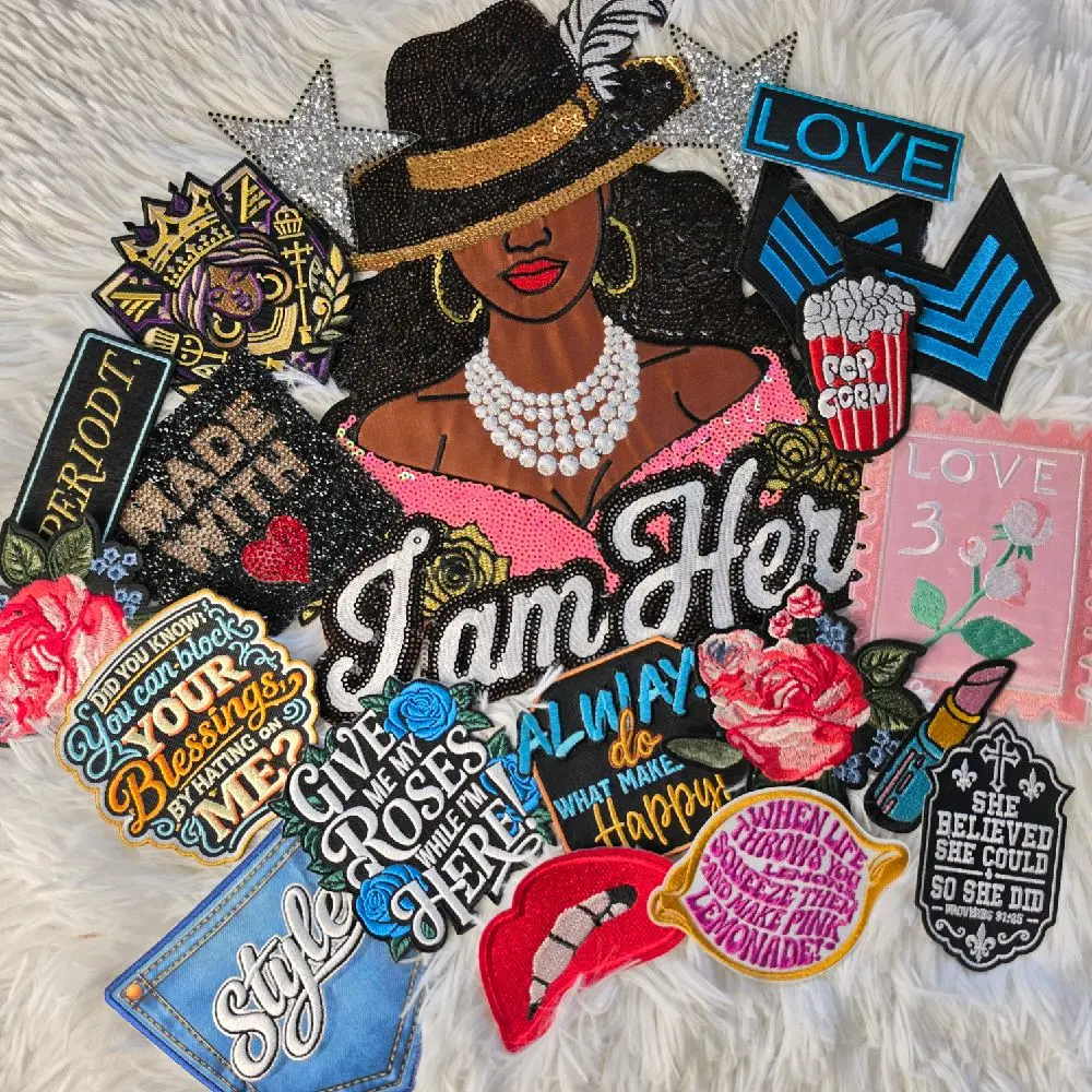 Patch Party Club 20-Pc Premium Embroidered & Bling Appliques Bundle - Customizing Styling Collectible Sports Accessories for Hats, Jackets, DIY Crafts
