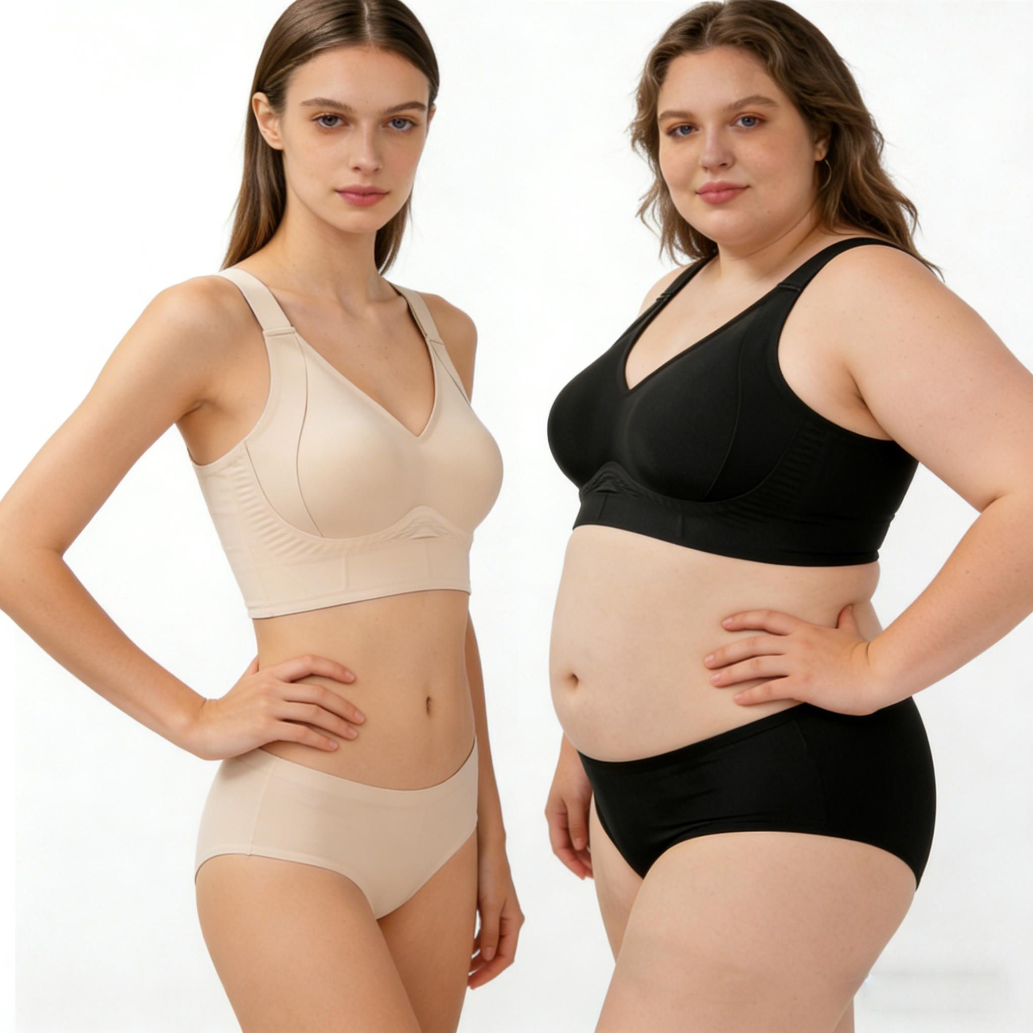 NOVIMA New Plus Size Bra for Women,B-FCups,Wirefree Full Coverage Comfort Slimming Anti-Sagging with 7-Row Hook Strong Support & Push Up second skin wear comfortable breathable mesh cup