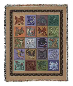 Woven Fantasy Dragon Blanket/Tapestry, HTTYD Inspired Throw