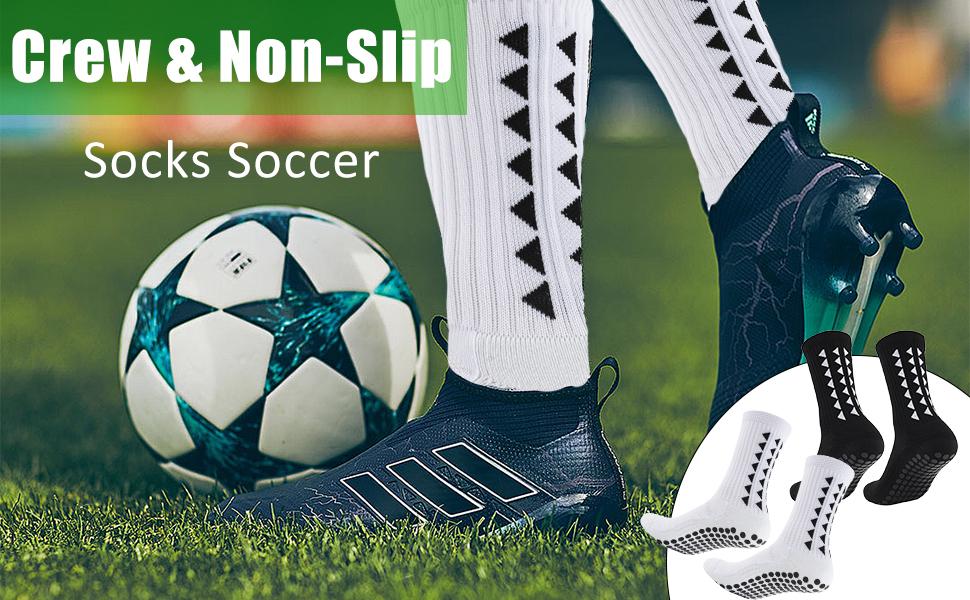 Unisex Soccer Socks 3/6/10 Pairs Breathable Cushioned Non-Slip Silicone Grips Mid-Calf Professional Training Socks for Matches Workouts