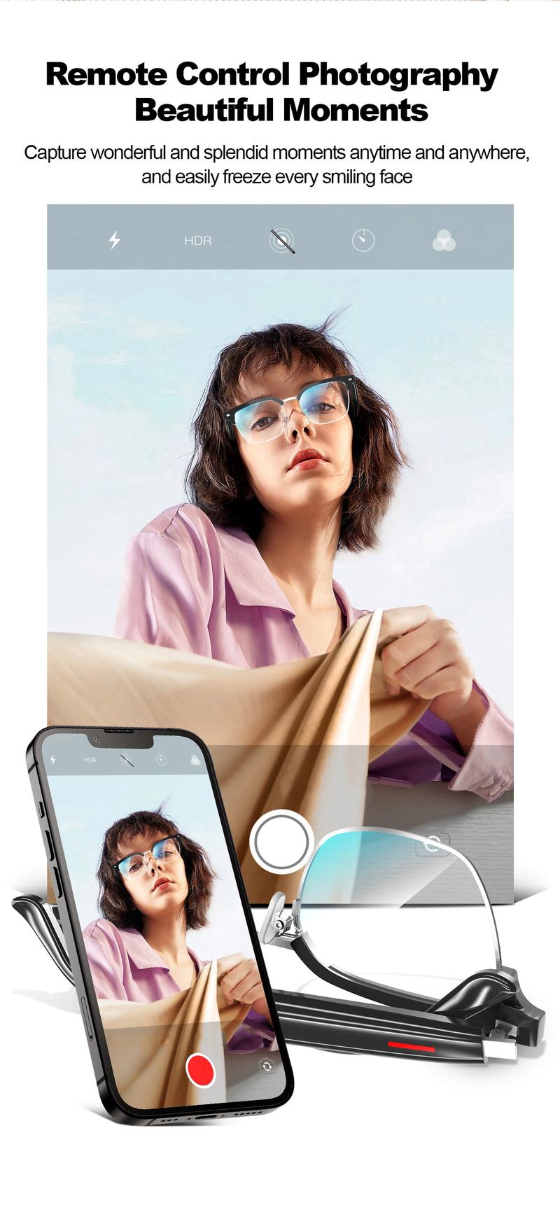 Smart Glasses Wireless Bluetooth, anti-blue light, UV protection, voice-activated smart music glasses with built-in microphone and speaker, suitable for meetings, travelling or studying Magnetic Wearable Chargeable Smart Glasses Wireless Bluetooth, anti-blue light, UV protection, voice-activated smart music glasses with built-in microphone and speaker, suitable for meetings, travelling or studying Magnetic Wearable Chargeable