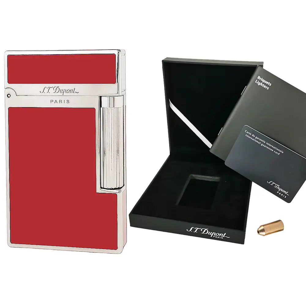 DPT set Red Lacquered Sliver Metal Luxury old fashined Lighter(NO FUEL) Wanderful Gift set