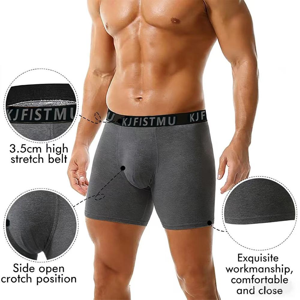 KJFISTMU Men's 12-Pack Boxer Briefs Set, Solid Color Simple Style, Stretchy Sports Underwear, Moisture-Wicking Men's Boxer Briefs with Covered Waistband