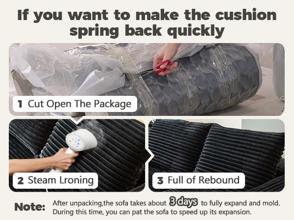 【2 Packages Shipping】Ovios 75" Oversized Sectional Double Lounge Chaise with Cloud Plush Sofa Bed,  Boneless Couch No Assembly Required, Fluffy Modern Sleeper Loveseat Chair for Indoor Living Room Bedroom Movie