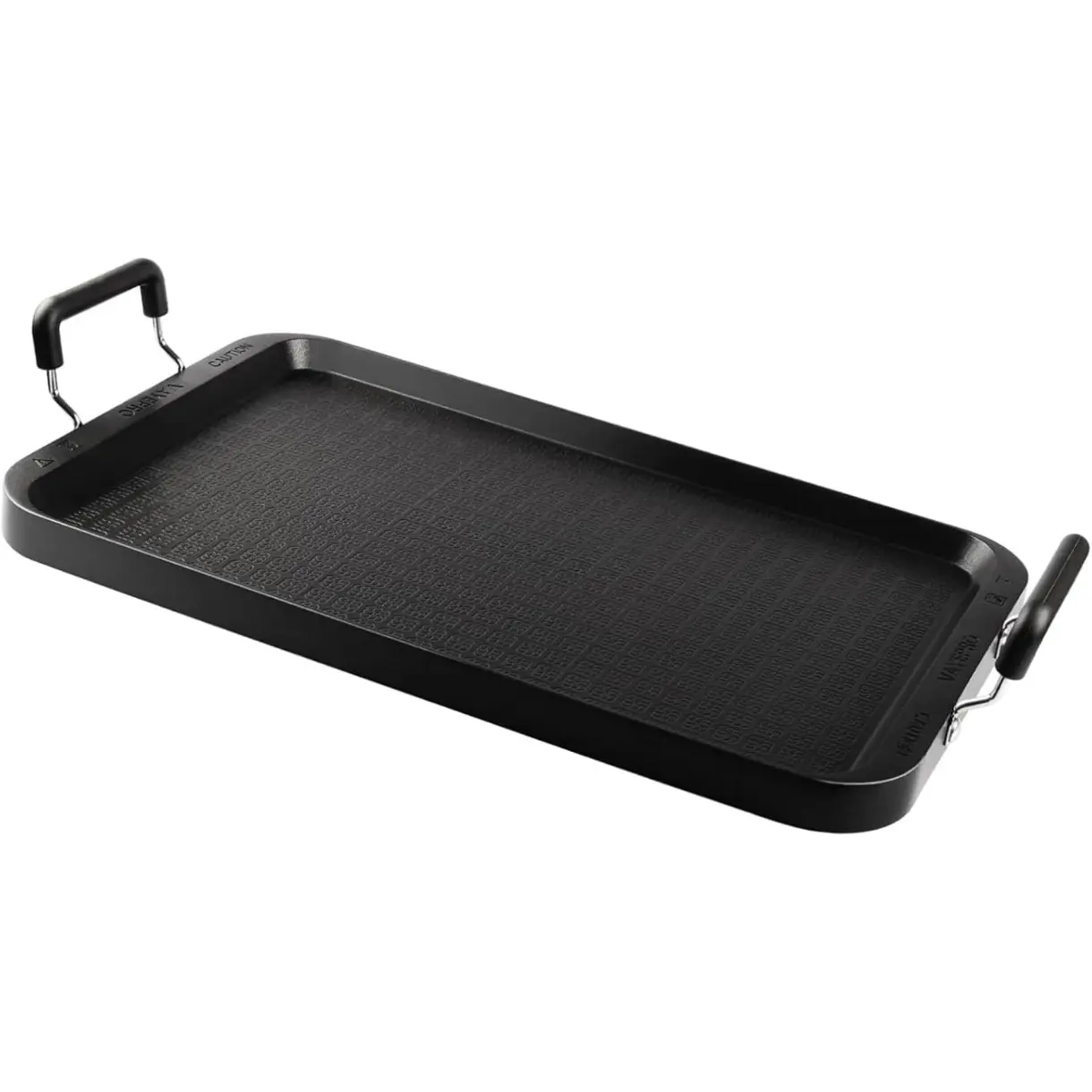 Stove Top Flat Griddle, 17 Inch 2 Burner Griddle Pan for Stove Top Grill, Aluminum Pancake pan, Non-Stick Charcoal Grill For Outdoor/Camping