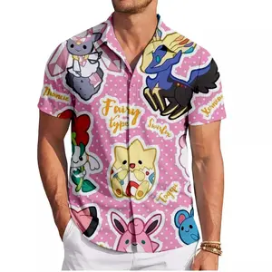 Fairy Type Poke PKM Hawaiian Shirt | Cool Summer Anime Vibes for Men & Fans