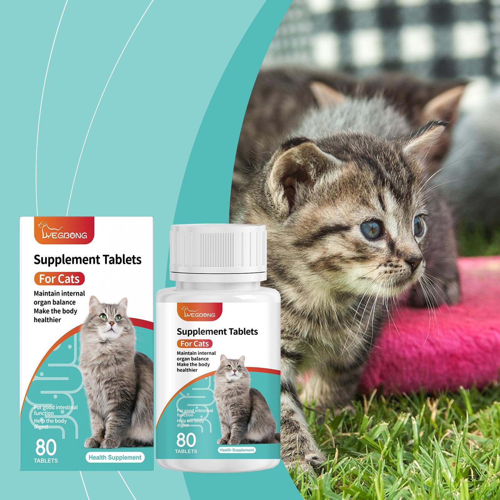 Cat Cat Probiotic Tablets - Improves intestinal health, balances digestion and absorption, and provides nutritional supplements for pets.litter pellets, spray, litter tray, litter box, removal