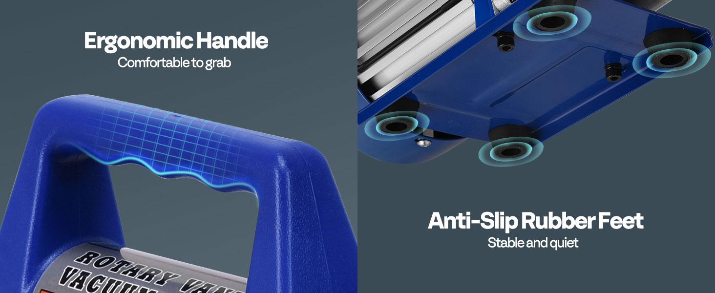 VIVOHOME Upgraded 4CFM 1/3 HP 1-Stage HVAC Vacuum Pump and 4 Way AC Manifold Gauge Set with Leak Detector, 5ft Hoses & Accessories for R134a R12 R22 R502 R410a Automotive Air Conditioner Maintenance