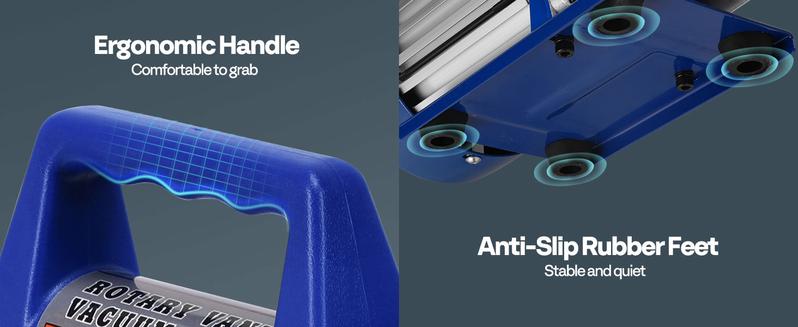 VIVOHOME Upgraded 4CFM 1/3 HP 1-Stage HVAC Vacuum Pump and 4 Way AC Manifold Gauge Set with Leak Detector, 5ft Hoses & Accessories for R134a R12 R22 R502 R410a Automotive Air Conditioner Maintenance