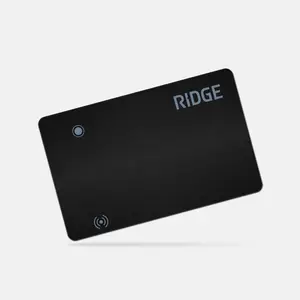 Ridge Tracker Card - Ultra-Slim Smart Tracker with Apple Find My Compatibility, 95dB Ringer, Wireless Rechargeable Battery, Water Resistant IP67, Privacy Protection