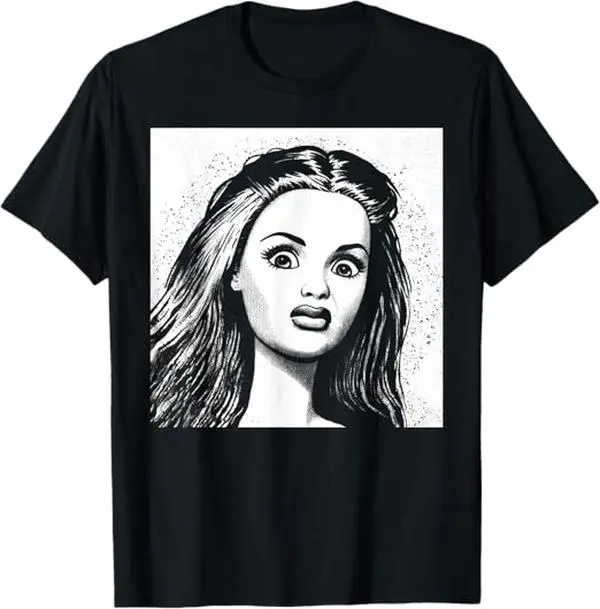 Funny Disgusted Doll Face Meme Funny Doll Meme T-Shirt