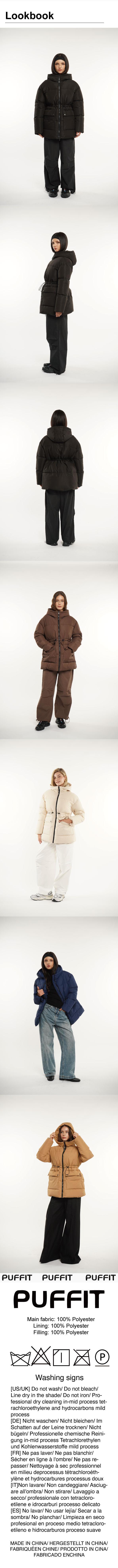 【Clearance Sale】PUFFIT Women Mid Length Puffer Jacket Hood Winter, Mid Length Ladies Outwear Coat Big Pocket with Waist Drawcord #FallFreshness