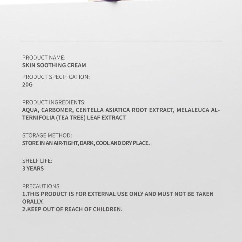 Kreain Nature 1 Skin Soothing Gel, Containing Indian Safflower Root Extract and Tea Tree (Mentha) Leaf Extract.with Tea Tree & Cica for Irritation