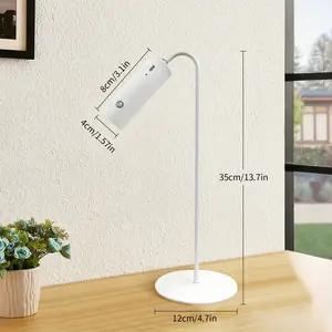 360° rotating desktop lamp can also be used as a wall lamp, featuring three-color adjustable lighting and a reading light function.