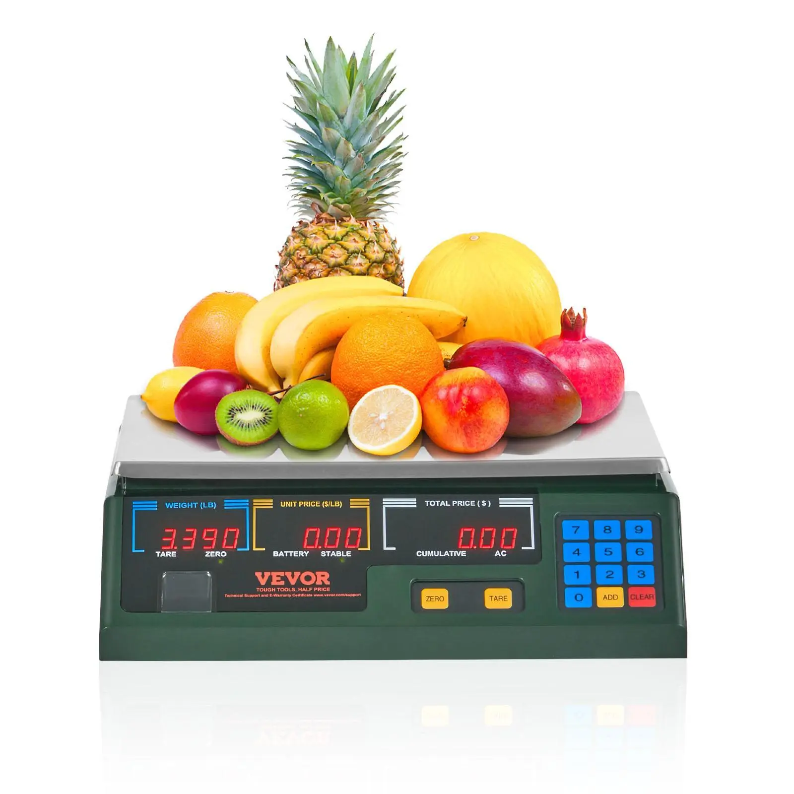 【SummerFinds】VEVOR 66 lbs Digital Weighing Machine, Multi-Function LED Commercial Deli Scale, 0.02 lbs Precision for Delis, Retail Stores, Kitchens