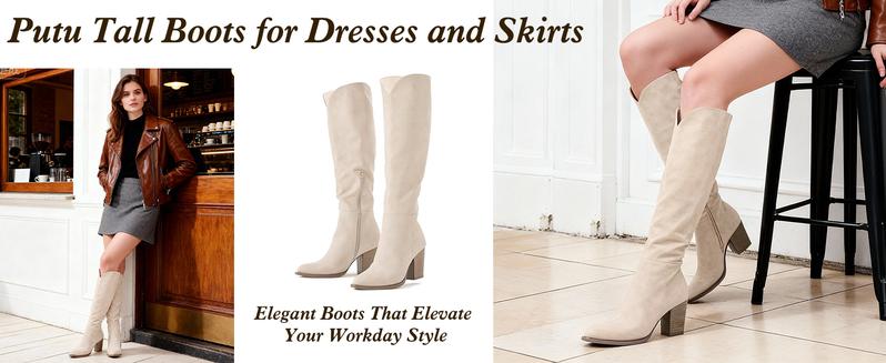 Women's Knee High Boots High Heel Western Boots Pointed Toe Tall Boots Women's Knee High Boots High Heel Western Boots Pointed Toe Tall Boots