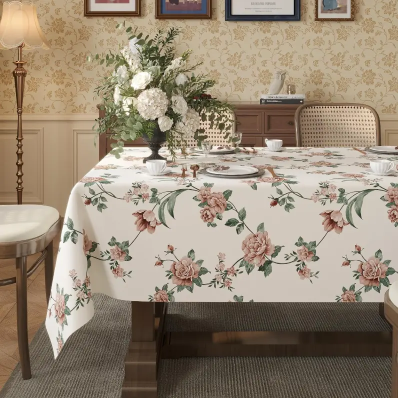 Rectangle Table Cloth,Waterproof Tablecloth Oil Proof Spill Proof Table Cloth, Wipe Clean Plastic Table Cover for Dining, Camping, Indoor and Outdoor 52" x 70"，Meal mats, table mats