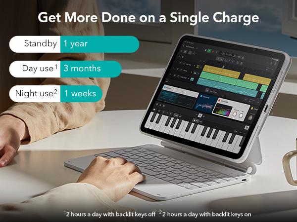 ESR iPad Air 11/13 inch 2025/2024 Case with Keyboard, iPad Pro 11/13 inch 2025/2024 Keyboard Case with Easy-Set Magnetic Stand, Portrait/Raised Modes for iPad Pro 11/12.9/Air 5th/4th Generation Keyboard, with Removable Protective Case ESR iPad Air 11/13 inch 2025/2024 Case with Keyboard, iPad Pro 11/13 inch 2025/2024 Keyboard Case with Easy-Set Magnetic Stand, Portrait/Raised Modes for iPad Pro 11/12.9/Air 5th/4th Generation Keyboard, with Removable Protective Case