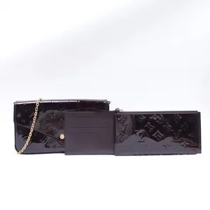 Pre-owned Louis Vuitton Vernis Shoulder Bags Felicie Burgundy Shoulder Bag T10370642