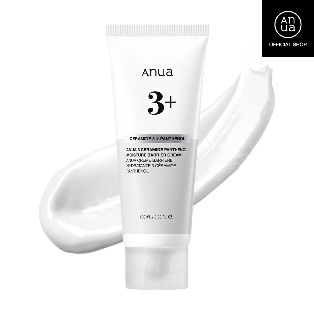 [Anua] 3 Ceramide Panthenol Moisture Barrier Cream (100ml/3.38 fl.oz.) | Hyaluronic Acid, Non-Comedogenic, Moisturizer, Korean Skin Care, redness soothing, ceramide, panthenol, skin barrier